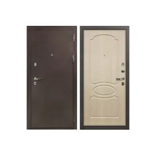 Входная металлическая дверь Лекс 5А Цезарь Дуб беленый (панель №14)