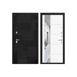 Входная дверь PAZL с зеркалом 19 - Белый софт